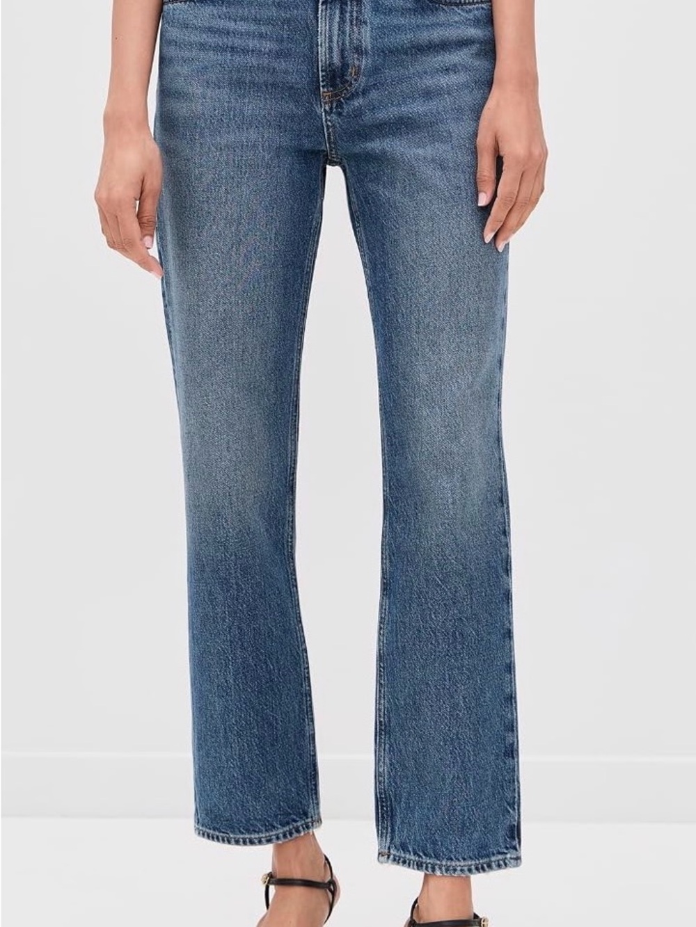 Agolde Classic Mid Blue Straight Leg Jeans